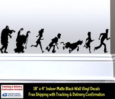 The Scooby Gang 18" x 4" Indoor Matte Black Vinyl Decal Walls Door Cupboard