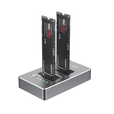 ACASIS NVMe M.2 Duplicator Dual-Bay Offline Clone USB C to NVME Docking Stati...