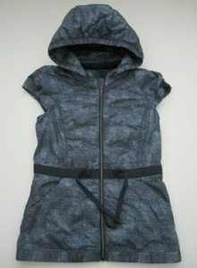 blue hoodie vest