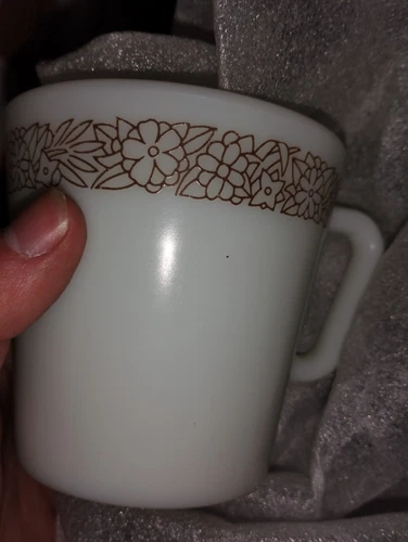 Vintage Pyrex Woodland Mugs 10 Oz. Coffee Cup #1410 Cottagecore