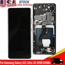 USA For Samsung Galaxy S21 Ultra 5G SM-G998U/U1 LCD Display Touch Screen  Frame