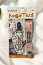 New BooginHead PACIGRIP - 2 Pacifier Clips - Rainbow