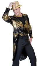 Gold Glitter Tailcoat Men's Costume