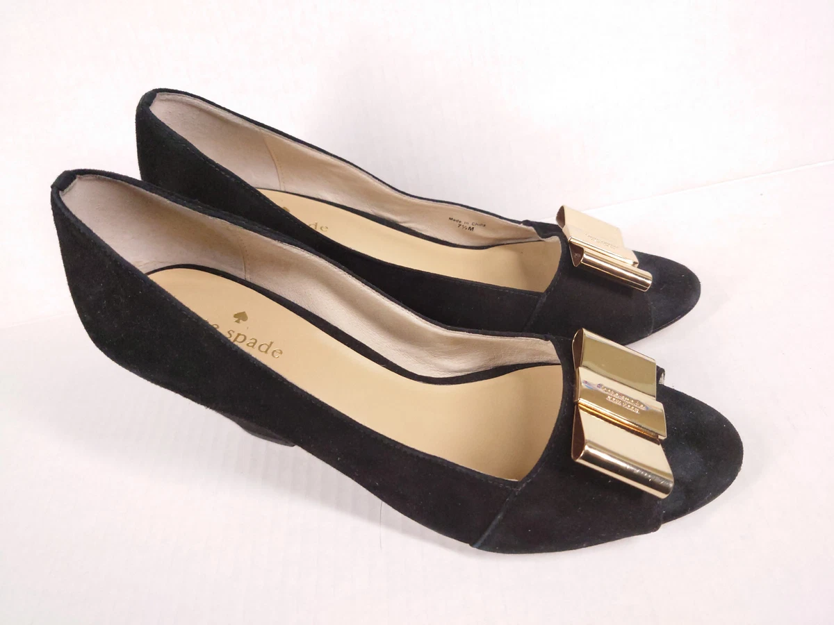 Kate Spade New York Womens Classic Pump Wedge Heels Shoes Black