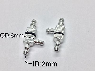 2PCS Aluminum RC T-Joints Filter Fuel Splitter Filter 1 1/8'' ø2-ø3.5mm tubing US