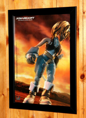 2001 Final Fantasy IX 9 Rare Small Poster /Vintage Ad Page Framed PS1 Squaresoft