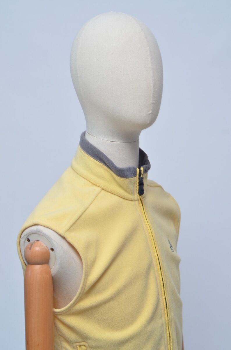 Nike ACG Vintage Men's Yellow Cropped Fleece Vest Sleeveless Nike ACG Vintage Men's Yellow Cropped Fleece Vest Sleeveless