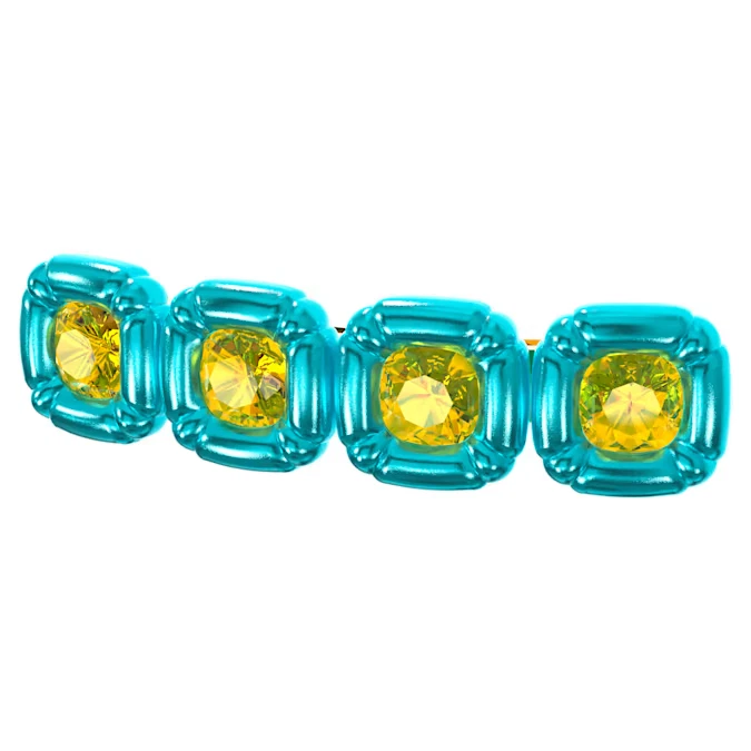 Swarovski Dulcis hair clip Cushion cut crystals Blue #5617239 New in Box $250 - Image 3 of 4