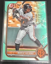 2022 Bowman Draft Paper Marco Luciano Aqua Lava Parallel #d/199 #BD-129 GIANTS!