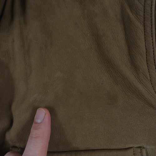 Orvis Leather Jacket Mens 54 Brown Outdoor Hunting Chore Safari - Picture 5 of 10