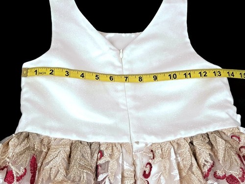 FANCY DRESS American Princess RHINESTONE BELT burgundy & gold 12 Holiday Dress - Picture 18 of 24