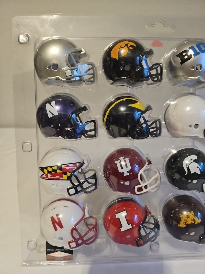 Riddell Big TEN Revolution pocket pro football helmet set. 2" Mini