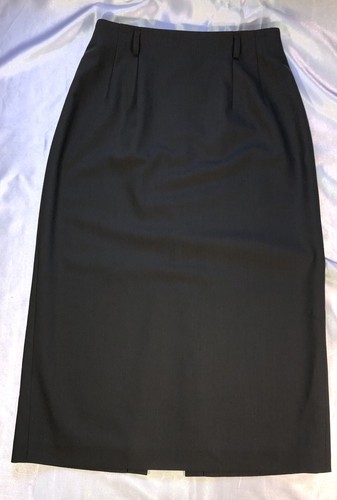 Talbots Petites Skirt Wool Lycra Straight Gray Midi Skirt Size 2 - Picture 2 of 13