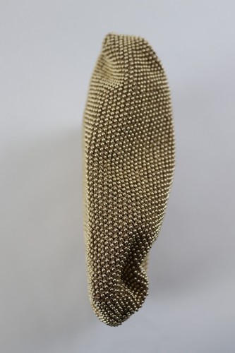 Vintage Corde Bead by Lumured Gold Beaded Clutch Evening Bag 1950/60s MCM Purse - Picture 2 of 8