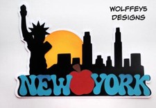 CRAFTECAFE NEW YORK KID TITLE premade paper piecing scrapbook DIECUT piece 3D