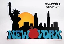 CRAFTECAFE NEW YORK KID TITLE premade paper piecing scrapbook  DIECUT piece  3D