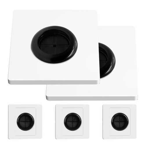 5Pcs Cable Outlet Cover Plate Pass Through Wall Plate Cord Hider for Wall Mount