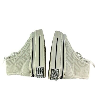 FENDI By MARC JACOBS White Canvas Domino Jacquard Logo Chalk FENDI By MARC JACOBS White Canvas Domino Jacquard Logo Chalk
