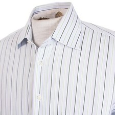 Canali Mens 17 Light Blue Multicolor Check Long Sleeve Button Up Dress Shirt
