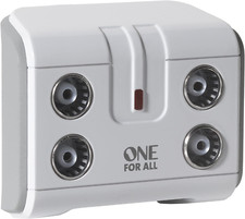Image of One for All Signal Booster/Splitter for TV - 4 Outputs (14X Amplified) - Plug an