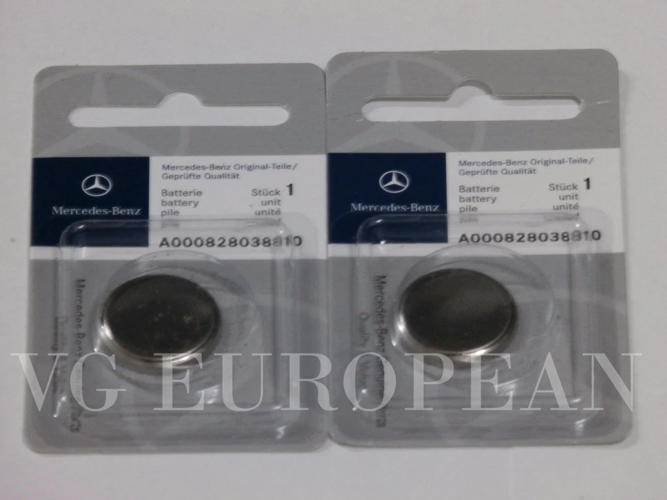 Mercedes-Benz Genuine Remote Keyless Key Battery 2 Pack OE Original NEW  - Image 2 of 2