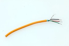 4-Conductor Shielded 28 Gauge Orange Guitar Pickup or Elec. Wiring Wire 1 Meter
