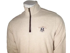 New Gear for Sports Small Beige Cotton/Poly 1/4 Zip Sweater La Jolla Logo
