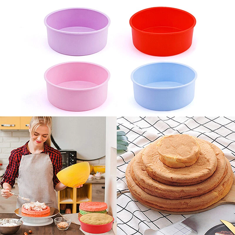 New 4/6/8/10 Inch Silicone Round Bread Mold Cake Pan Muffin