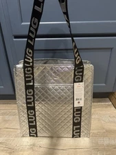 Lug x Disney Destination D23 Exclusive Quilted Silver Tote Bag Reusable Transit