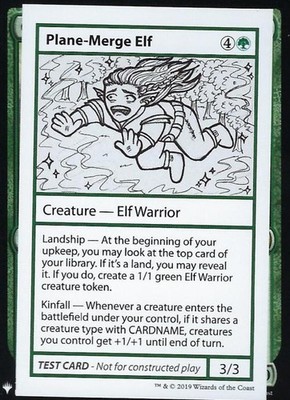 Plane-Merge Elf - Near Mint MTG Mystery Booster Test Print
