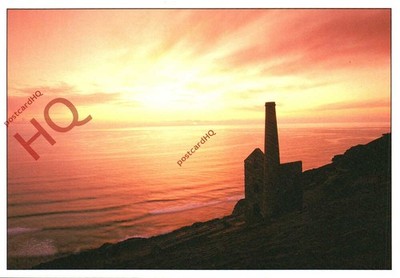 Ansichtskarte:: St. Agnes, Wheal Coates Mine, Sonnenuntergang