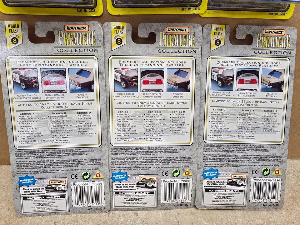 Matchbox Premiere Police Collection complete set of 6, Series 8 - Image 2 of 3