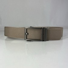 CHAOREN Beige Nylon Ratchet Belt - Size 26