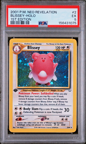 Blissey (1st Edition) graded PSA 5 for sale on eBay