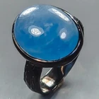 Jewellery 11 ct+ Natural Aquamarine Ring 925 Sterling Silver Size 8.5 /R441659