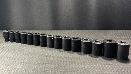 15 Piece Snap-On 1/2” Drive 6pt Flank Drive Metric SHALLOW Sockets SET 10mm-24mm - Picture 8 of 17