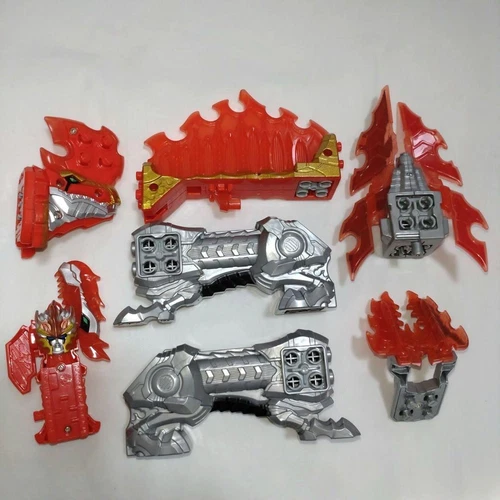 Power Rangers Dino Fury Ryusoulger DX Dime Volcano Dimetro Blazing Megazord Used - Picture 8 of 9