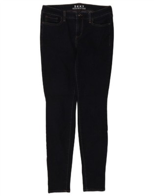 DKNY Damen Delancey Mid Rise Skinny Jeans W27 L29 Marineblau Baumwolle BH28