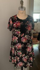 Show Me Your Mumu Velvet Em Mini Dress Women's Sz Small Black Bohemian Bouquet