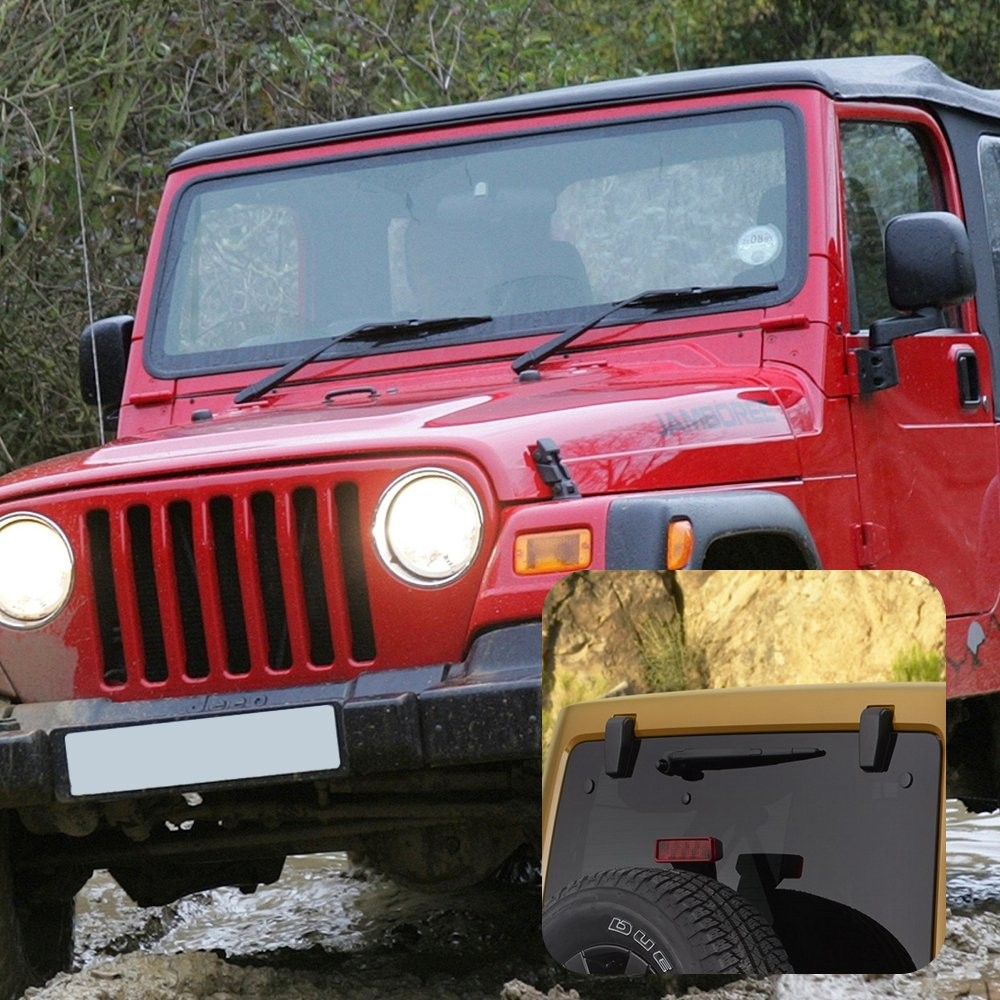 Set of 3 Front & Rear Windshield Wiper Arm & Blade For 2000-2022 Jeep Wrangler thumbnail 10