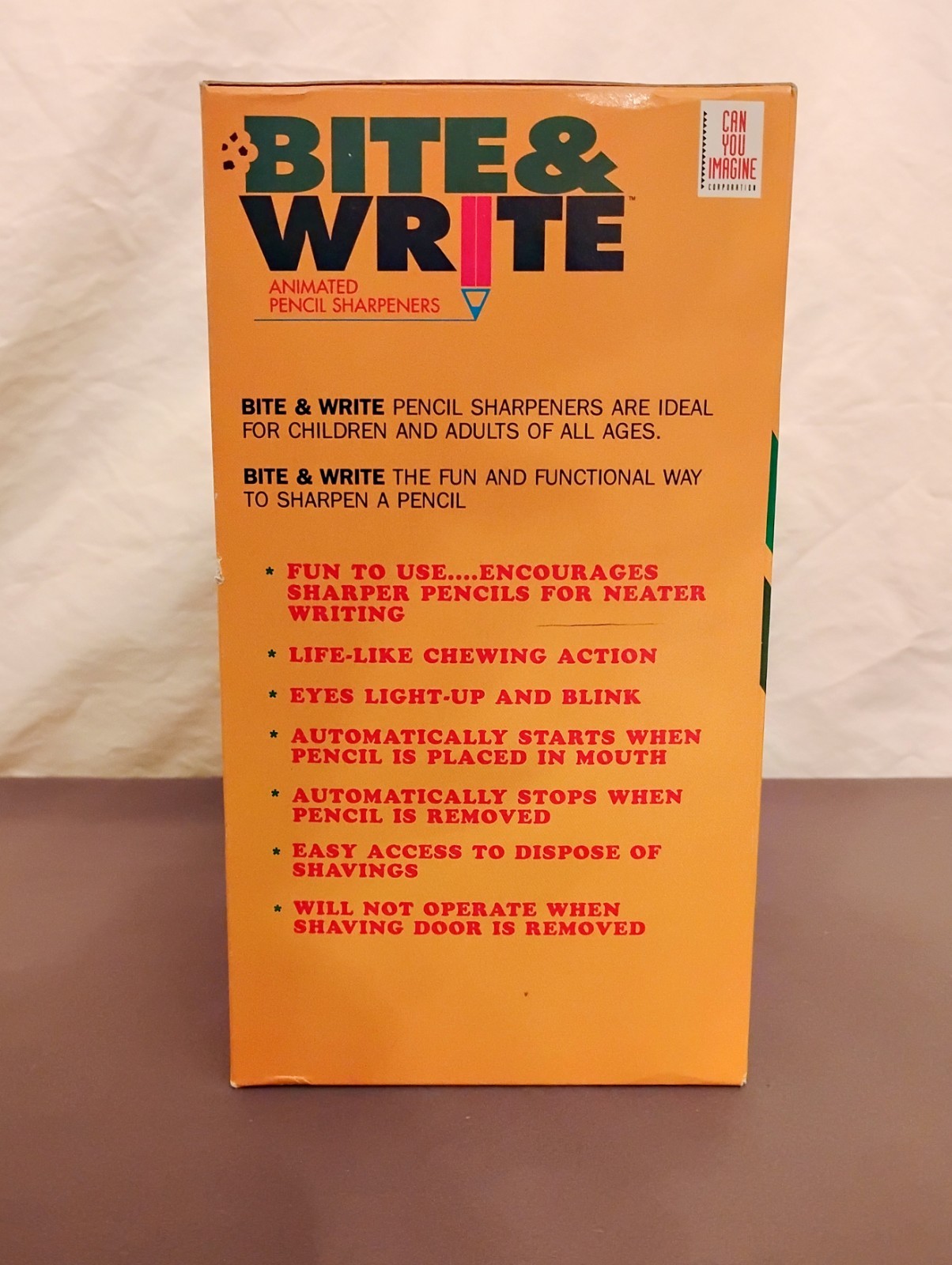 Vtg King Kong Gorilla Vinyl Head Electric Pencil Sharpener Eyes Light Up - NOS!!