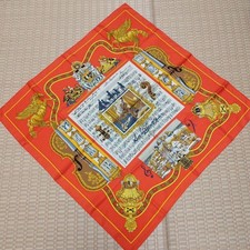 Hermes Silk Orange Carre 90 Scarf Luxury Accessory Collector Item Rare