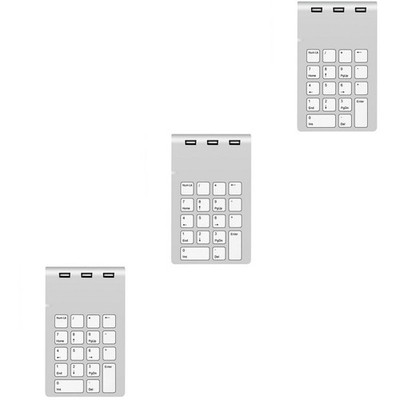 3 stücke Mechanische numerische Tastatur verdrahtet USB 18-Key NUMPAD 3