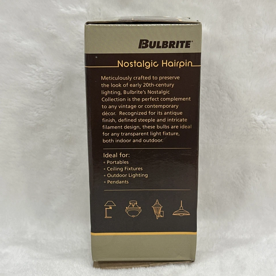 BulBrite Teardrop Nostalgic Hairpin Light Bulb Warm White 40 Watts ST18 #134018 - Image 2 of 4