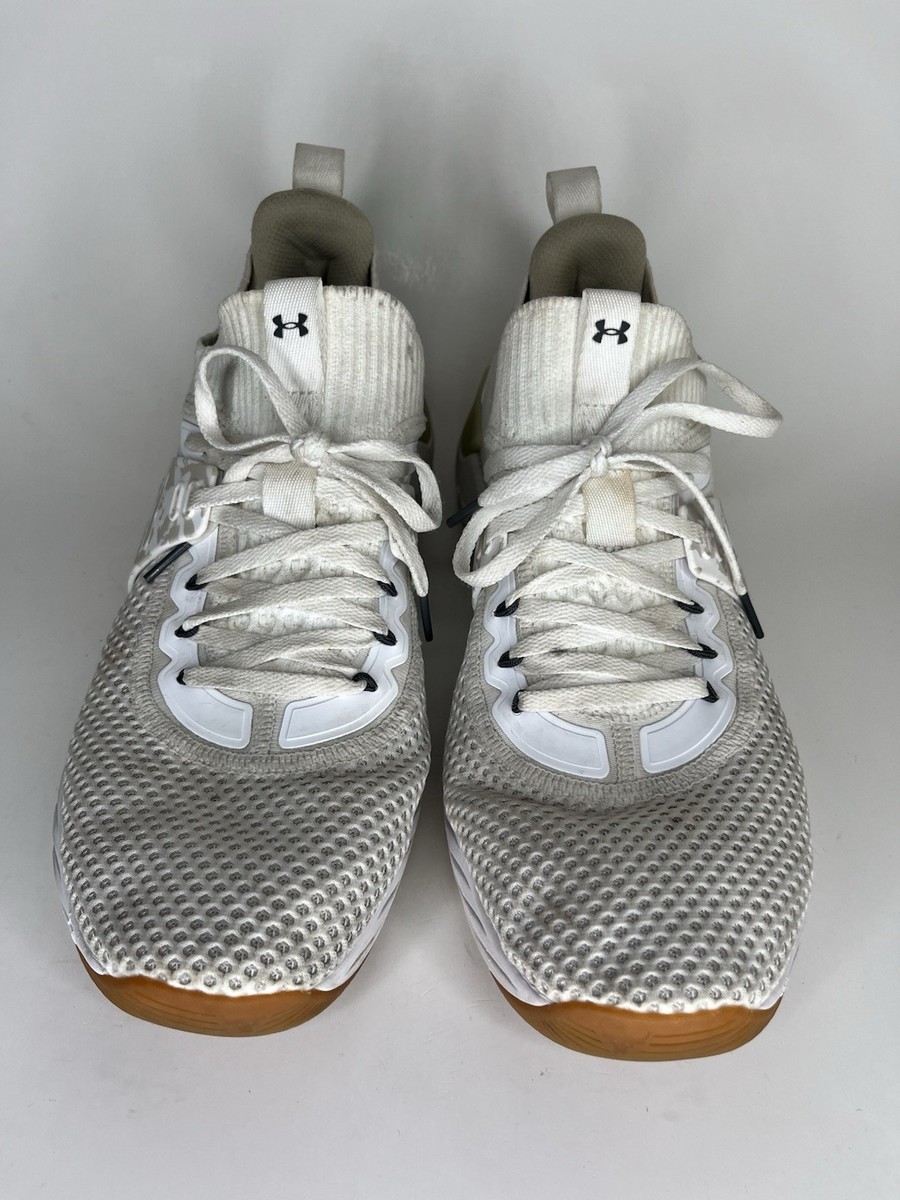 Size 11.5 - Under Armour Project Rock 4 Camo - White Pitch Grey