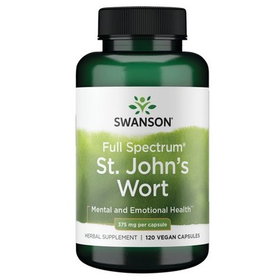 Swanson Full Spectrum St. John's Wort 375 mg 120 Vegan Caps Supplement Support
