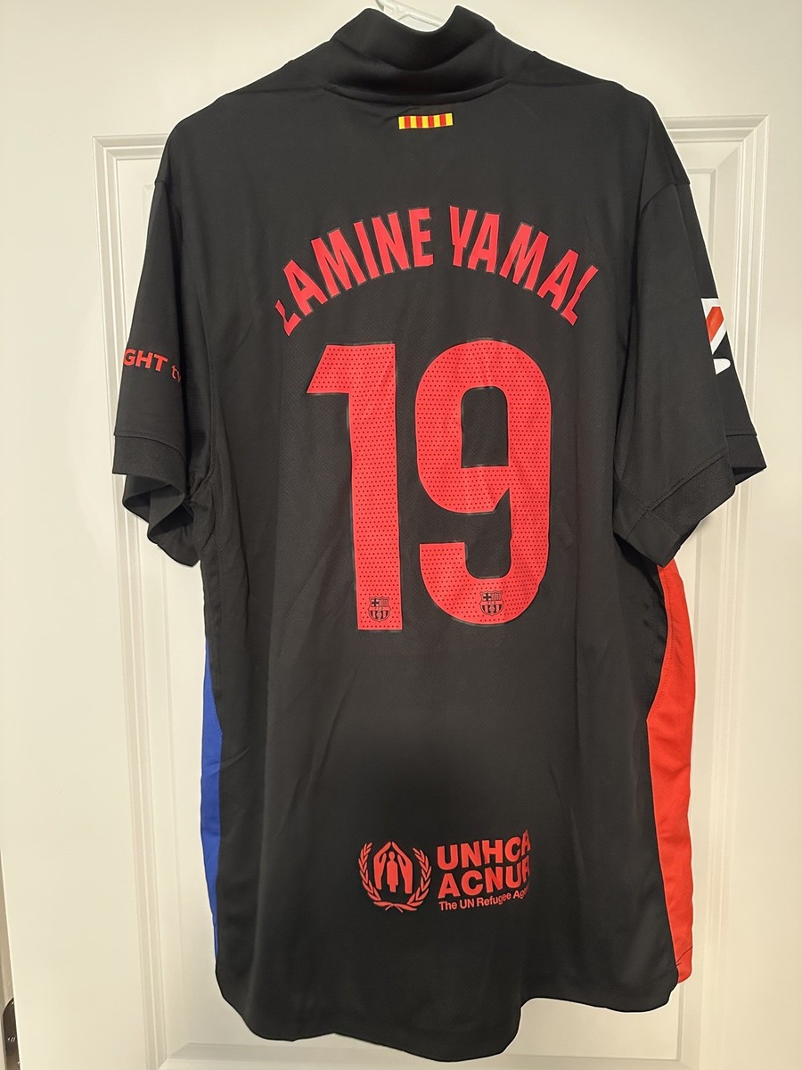 FCバルセロナ LAMINE YAMAL 19 ゲームユニフォーム Lサイズ新品 Barcelona 24/25 Away Lamine Yamal #19 Jersey (Player Version