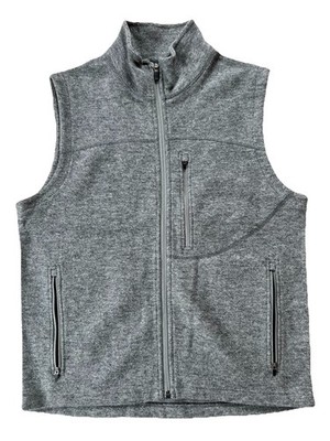 Ibex Vest Jacket Mens M Gray Scout Merino Wool Knit Full Zip Outdoor USA