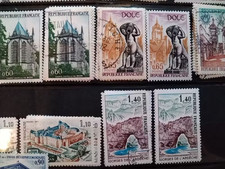 Timbre France neufs 1683 1684 1685 1686 1687 Série touristique 1971