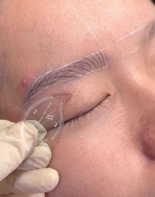 Tear Drop Brow and Eyeliner Mapping Ruler Template Permanent Make Up Stencils US